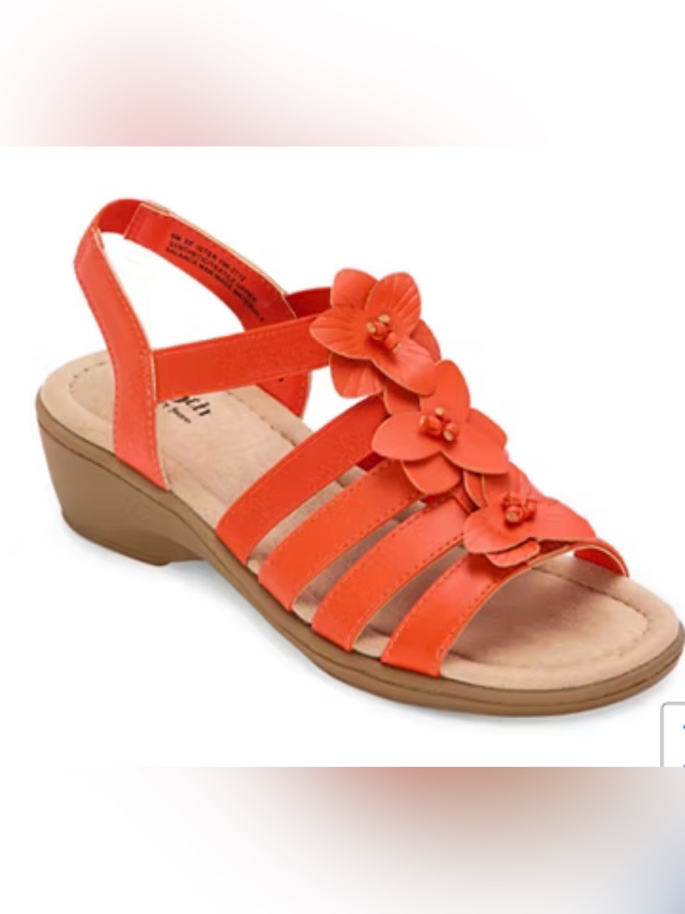 East 5th Women’s Ister Heeled Sandals Memory Foam Apricot Size 8 NWT